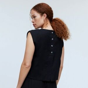 NEW: Madewell Linen Bateau-Neck Tank